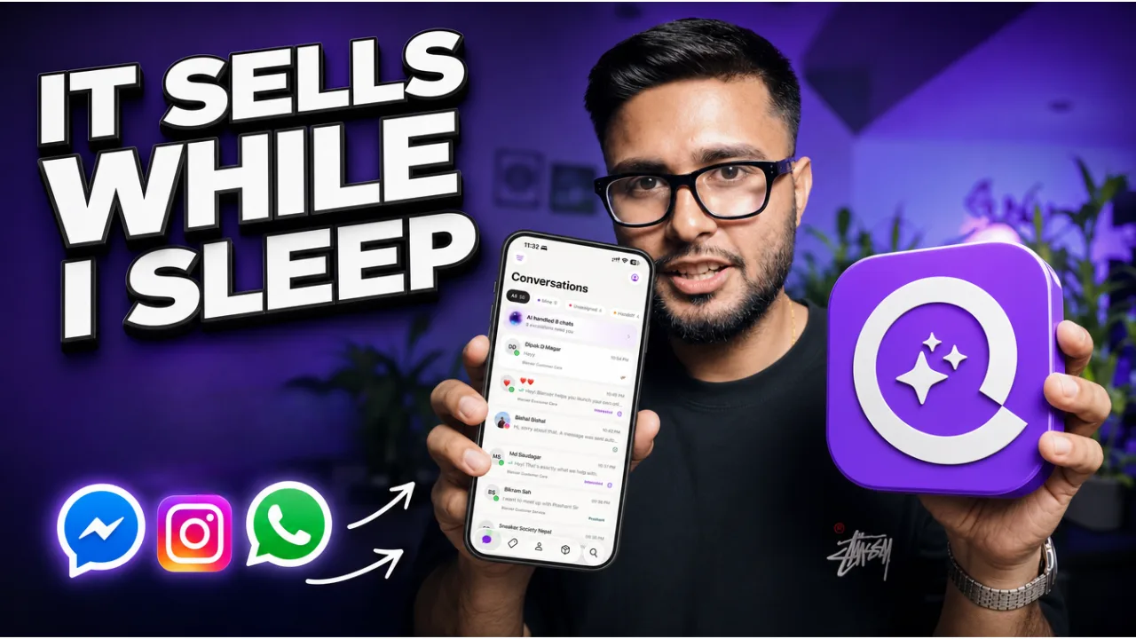 Sambad.io AI inbox answering customers on WhatsApp, Instagram and Messenger