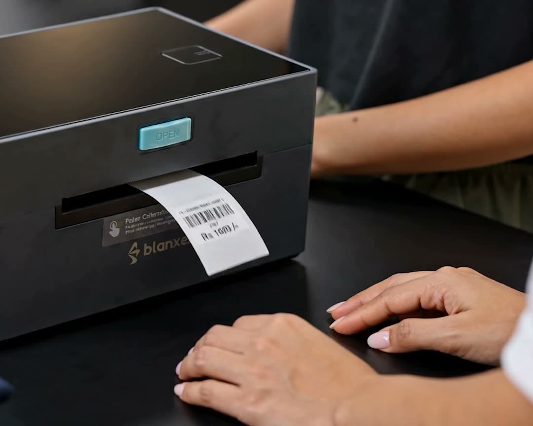 Billing at the counter with Blanxer POS and a barcode printer